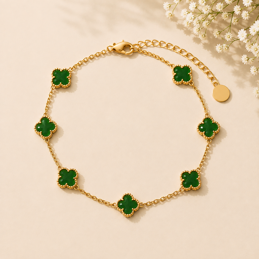 Jade Clover Bracelet
