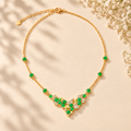 Jade Blossom Necklace – Gold-Plated Genuine Jade Necklace for Women | LVY FOREST