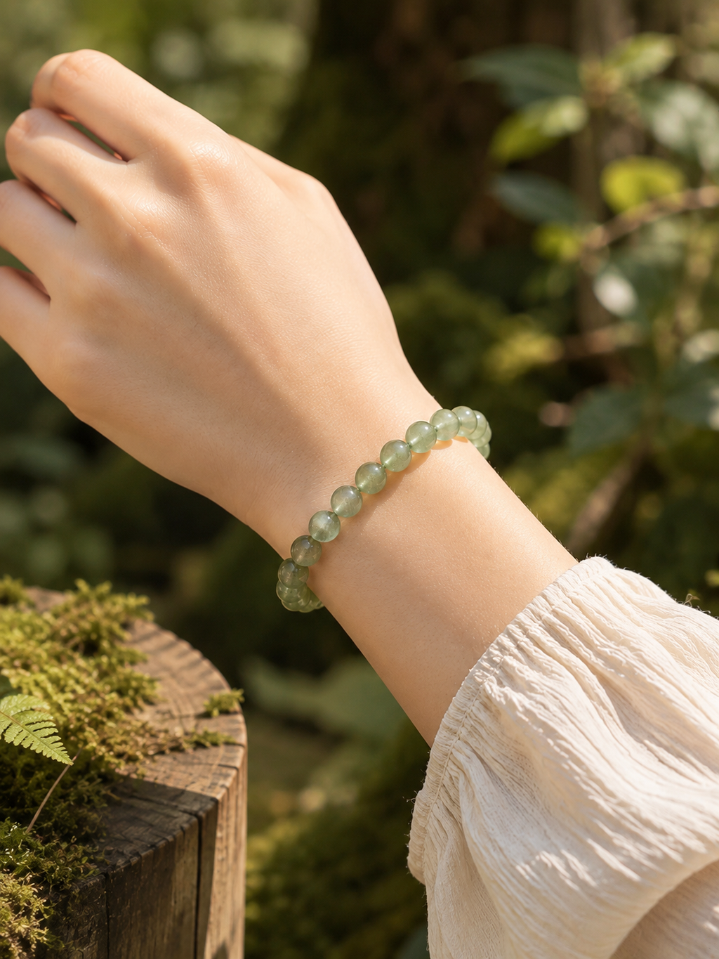 Moss -  Green Crystal Bracelet