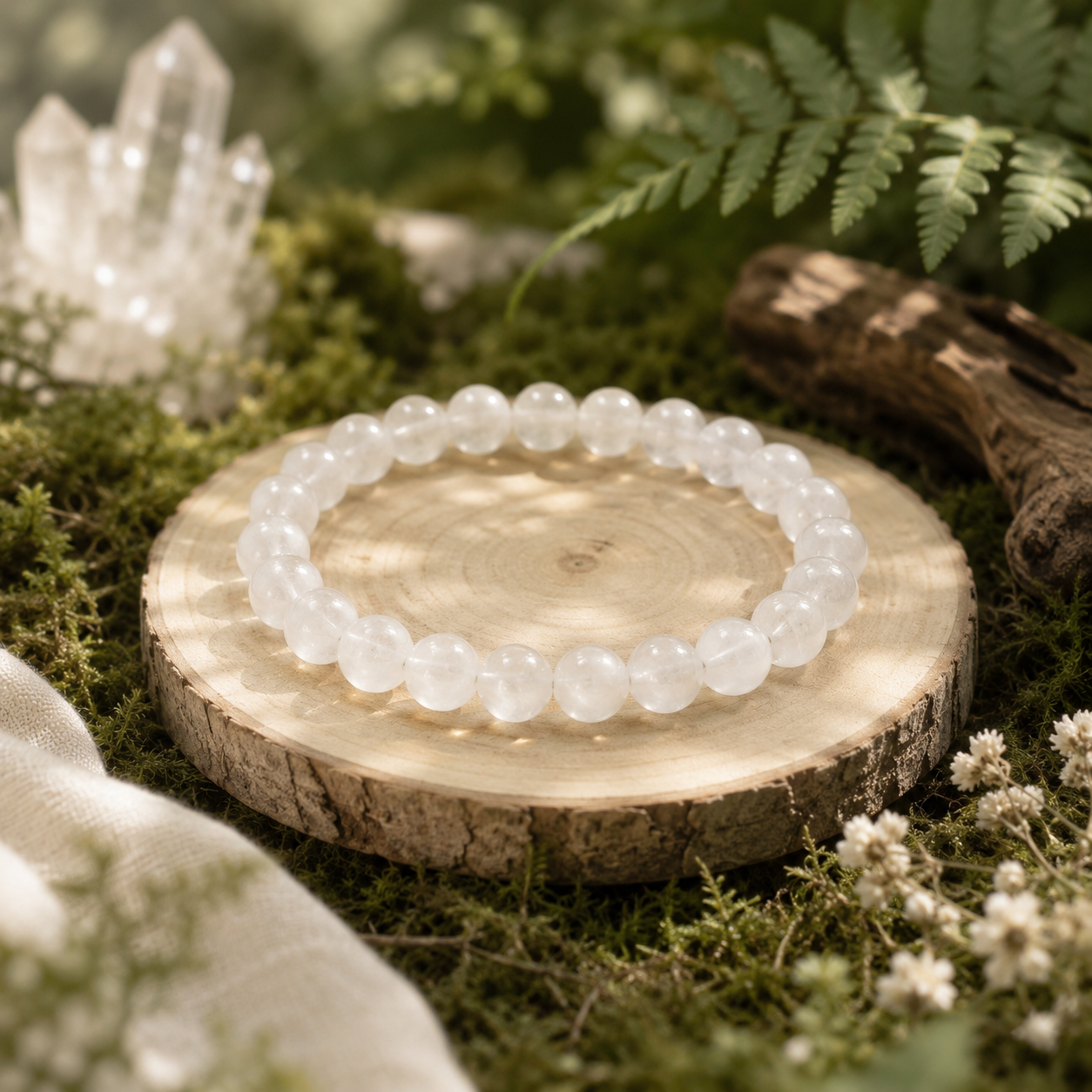 Moonveil - White Crystal Bracelet