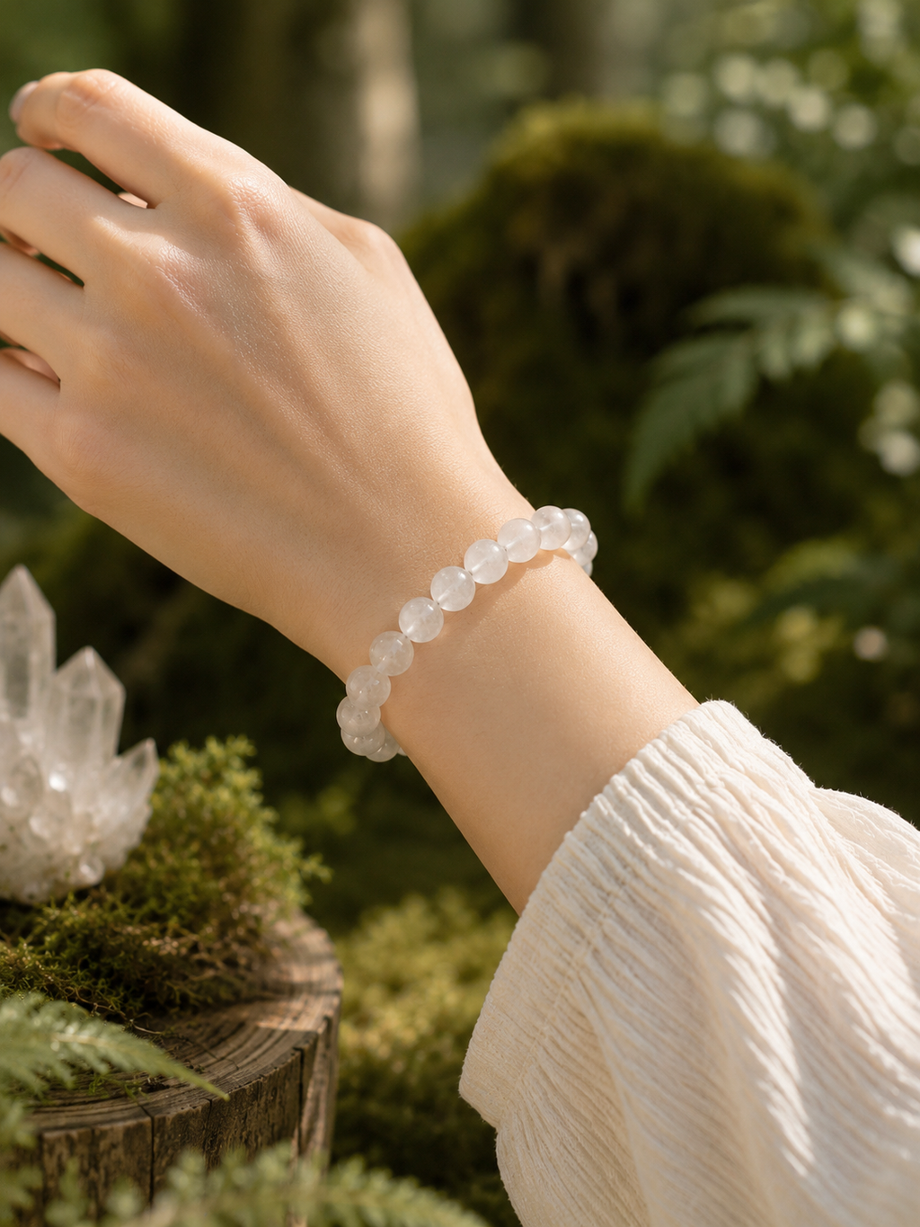 Moonveil - White Crystal Bracelet