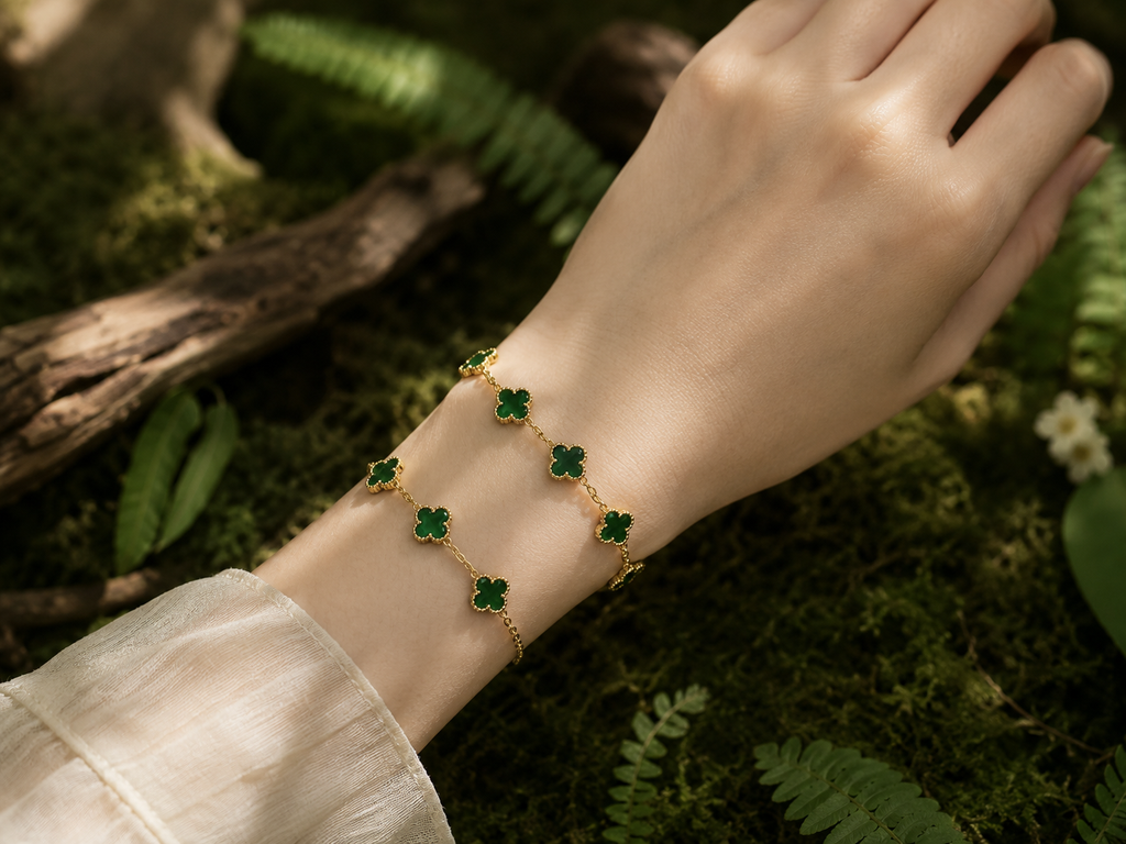 Jade Clover Bracelet