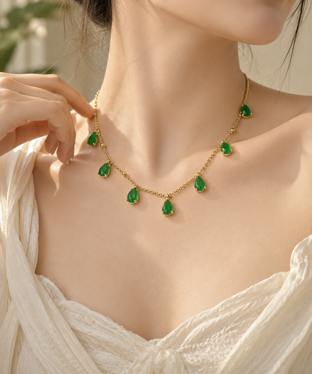 Jade Dewdrop Necklace