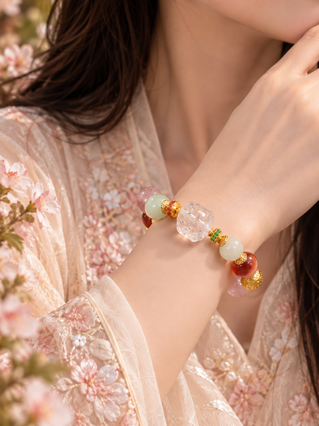 Auspicious Garden Gemstone Bracelet