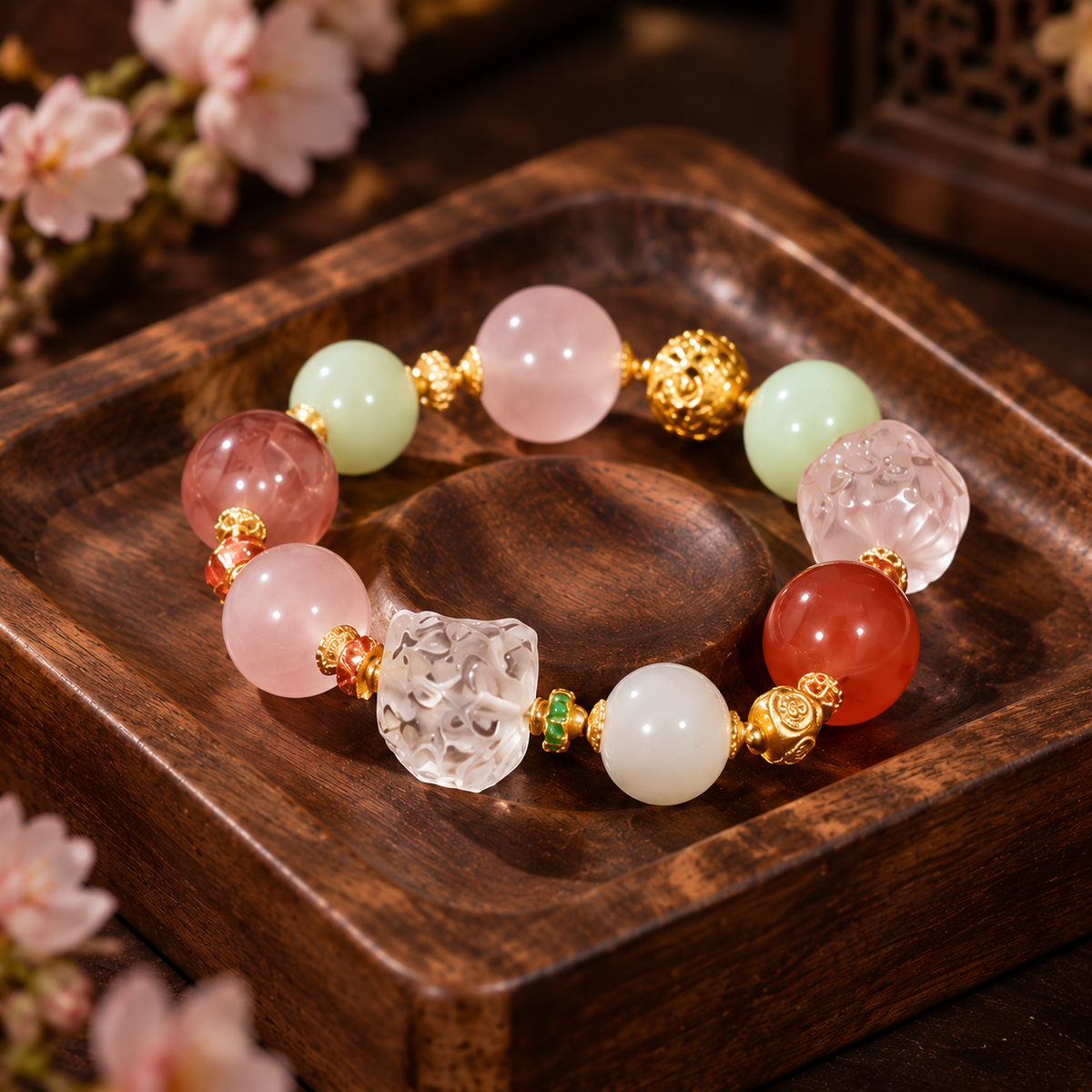 Auspicious Garden Gemstone Bracelet
