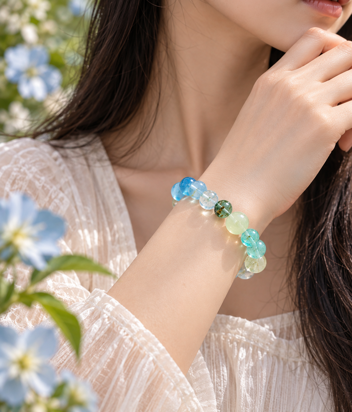 Wood & Fire Harmony Gemstone Bracelet